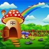 Mushroom House paint by numbers