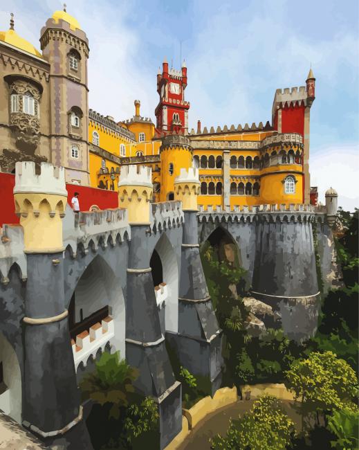 Aesthetic Pena Palace paint by numbers