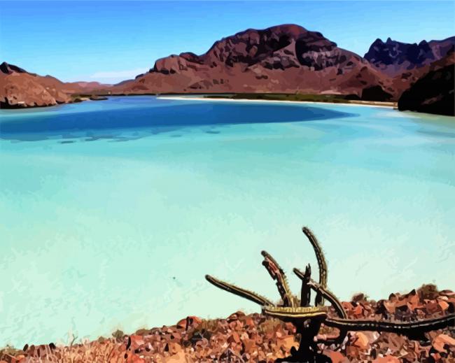 Baja California Peninsula paint by numbers