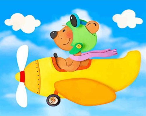 Pilot Bear paint by numbers
