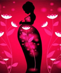 Pregnant Floral Lady paint by numbers