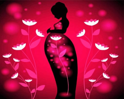 Pregnant Floral Lady paint by numbers
