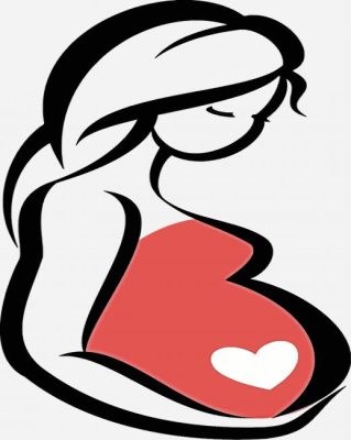 Pregnant Lady Illustration paint by numbers