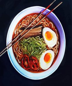 Ramen Noodles Bowl paint by numbers