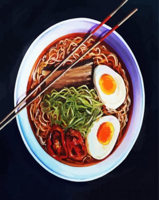 Ramen Noodles Bowl paint by numbers