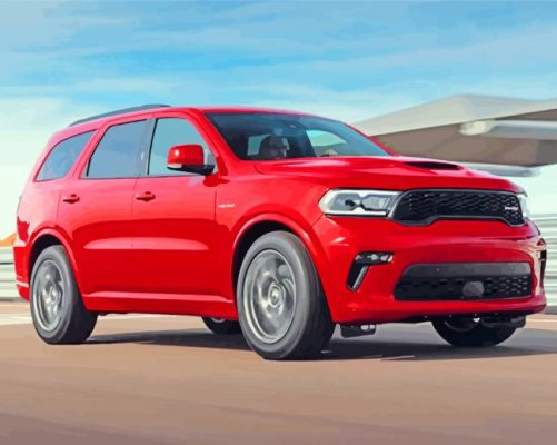 Red Durango Car paint by numbers