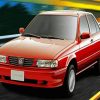 Red Nissan Tsuru Car paint by numbers