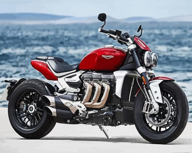 Black Red Triumph paint by numbers