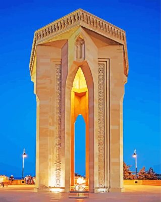 Aesthetic Monument In Baku paint by numbers