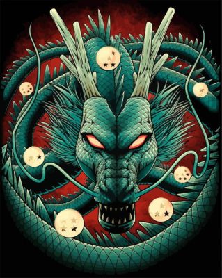 Scary Shenron Character paint by numbers