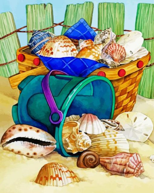 Sea Shells paint by numbers