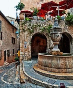 Saint Paul De Vence Fountain France paint by numbers