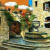 Saint Paul De Vence Fountain paint by numbers