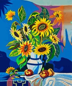 Sunflowers In Vase paint by numbers