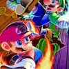 Super Mario And Luigi paint by numbers