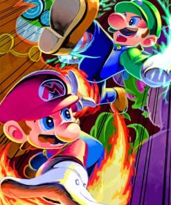 Super Mario And Luigi paint by numbers