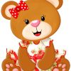 Cute Teddy Bear paint by numbers