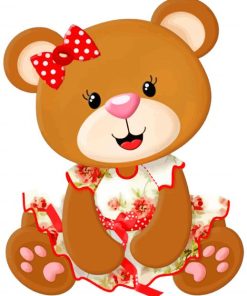 Cute Teddy Bear paint by numbers