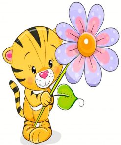 Tiger And Flower paint by numbers