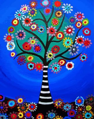 Colorful Tree Of Life paint by numbers