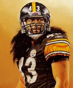 Troy Polamalu Steelers paint by numbers