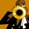 Trumpet Player Illustration paint by numbers