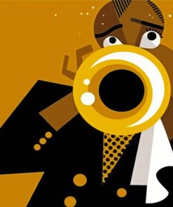 Trumpet Player Illustration paint by numbers