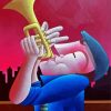 Trumpet Player Jazz paint by numbers