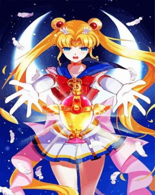 Powerful Usagi Tsukino paint by numbers