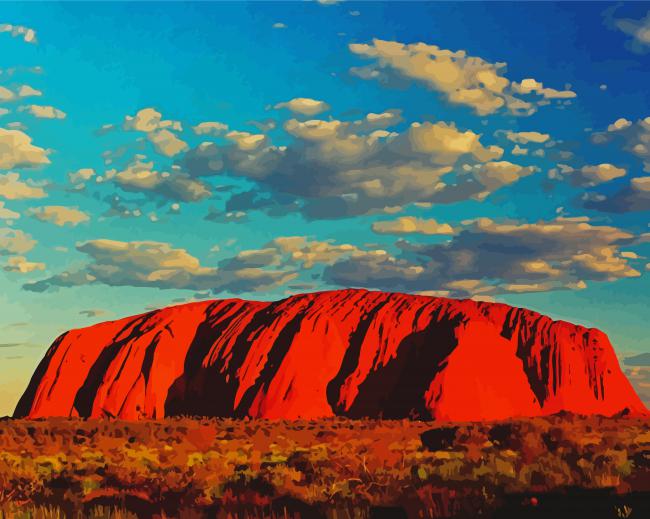 Uluru Mountains paint by number