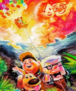 Up Movie Characters paint by numbers