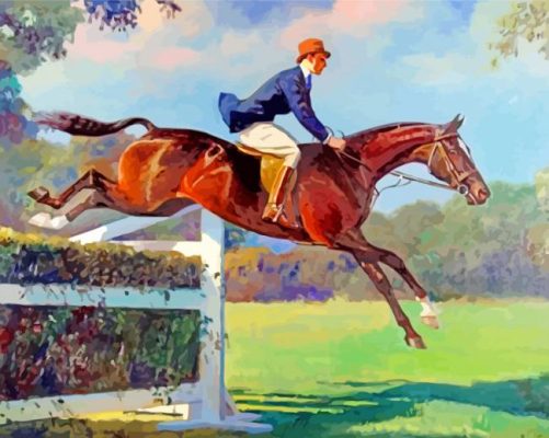 Vintage Equestrian Man paint by numbers