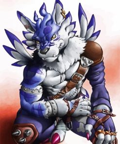 Weregarurumon Anime paint by numbers