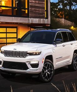 White Cherokee Jeep paint by numbers