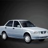 White Nissan Tsuru paint by numbers