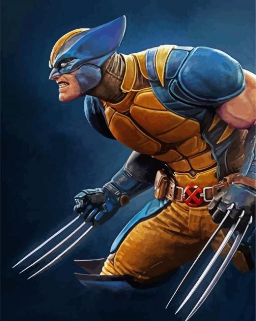 Wolverine Illustration Art paint by numbers