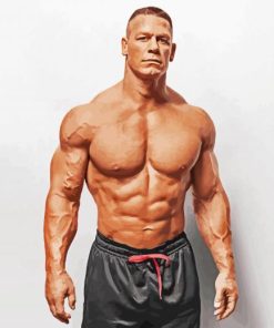 Wrestler John Cena paint by numbers