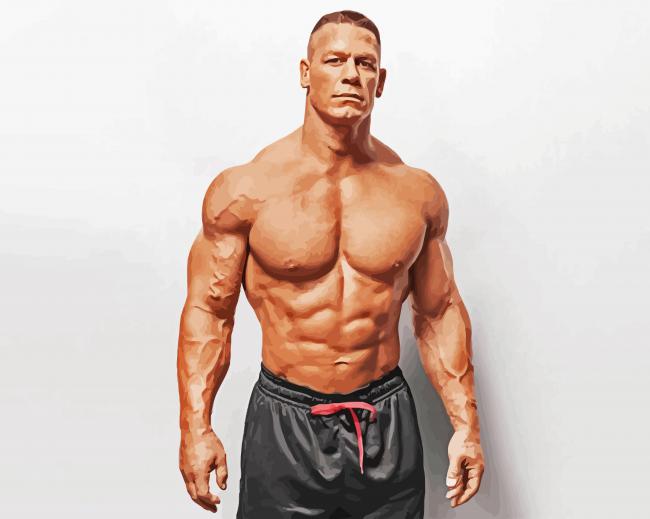 Wrestler John Cena paint by numbers