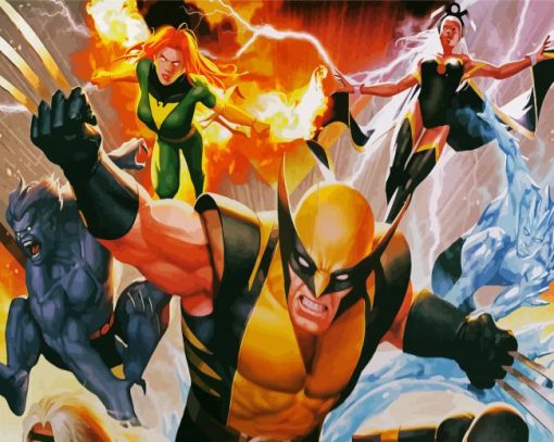 X Men Superheroes paint by numberrs