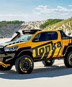 Yellow And Black Toyota Utes paint by numbers