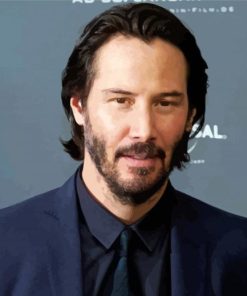 Keanu Reeves Canadian Actor paint by numbers