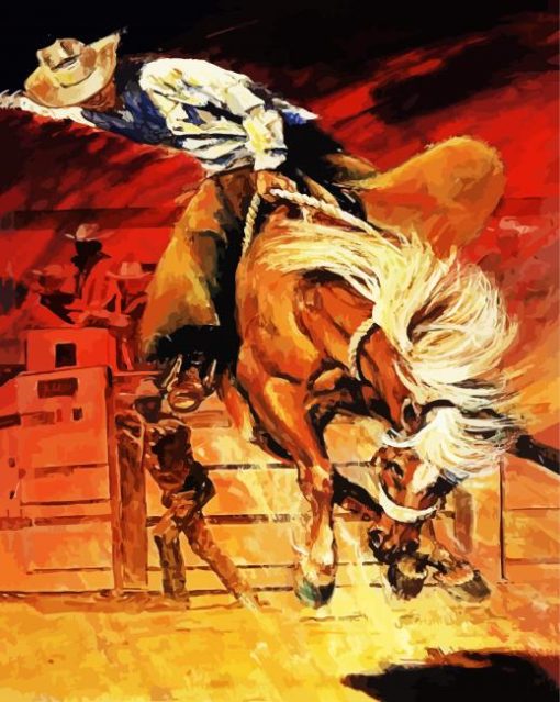 Abstract Rodeo Player paint by numbers