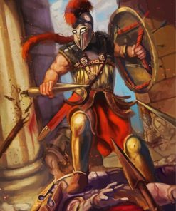 Achilles Warrior paint by numbers