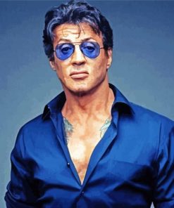 The Actor Sylvester Stallone paint by numbers