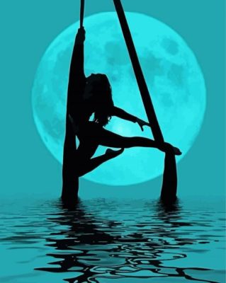 Aerialist Silhouette paint by numbers