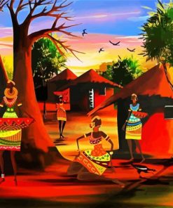 African Camp Art paint by numbers