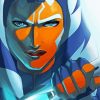 Ahsoka Tano With Sword paint by numbers