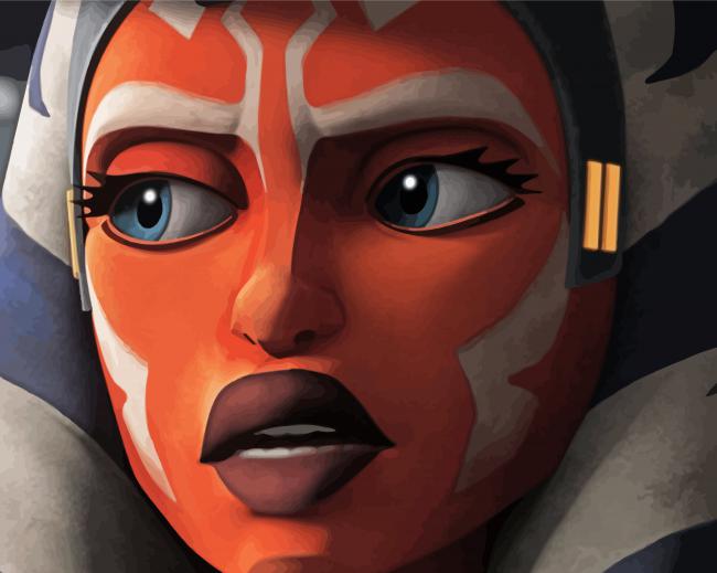 Ahsoka Tano Face paint by numbers