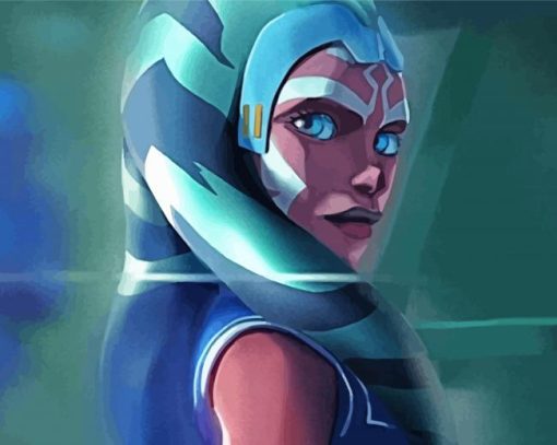 Ahsoka Tano Side Profile paint by numbers