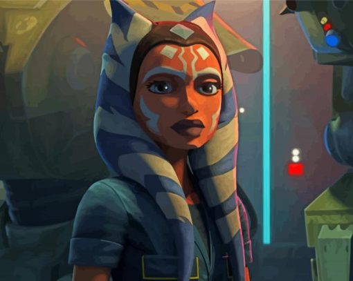 Ahsoka Tano Star Wars paint by numbers
